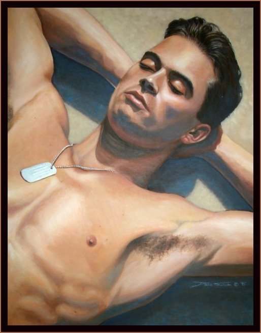 Against the Sand, Oil on Canvas, Private Collection