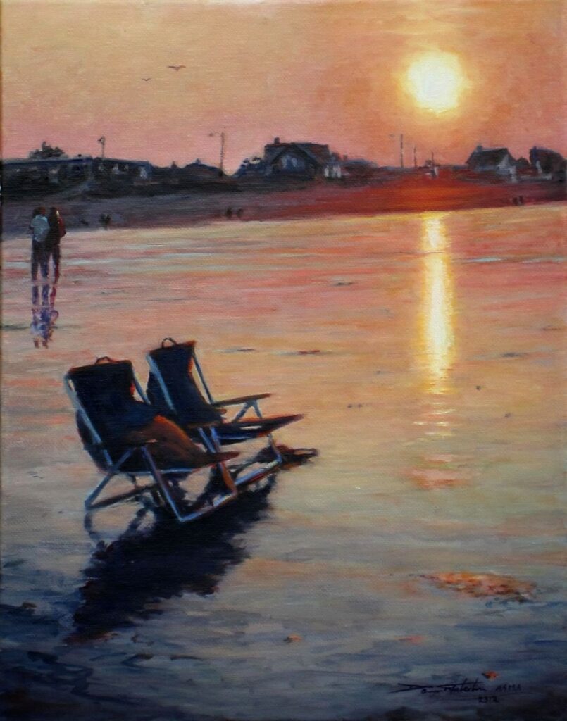 "Sunshine & Silhouettes", 14" x 11", Oil on Canvas